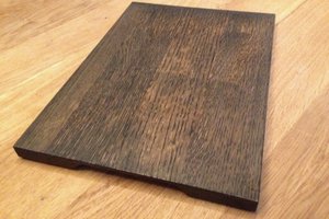 Reclaimed oak snijplank met handvatten
